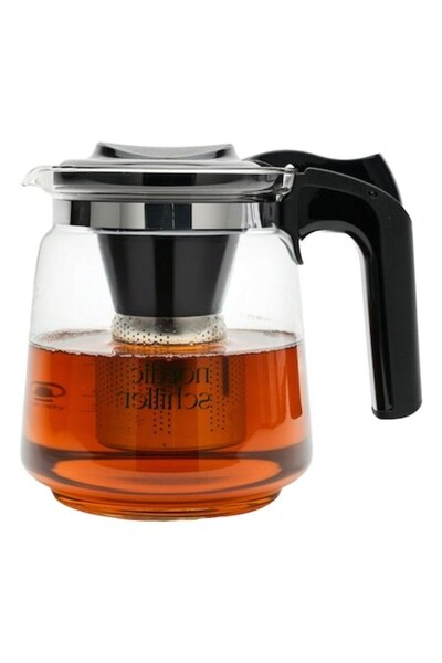 OEM Ceainic de sticlă Nordic Schiller Liliac cu capac și infuzor din oțel inoxidabil, 1500 ml