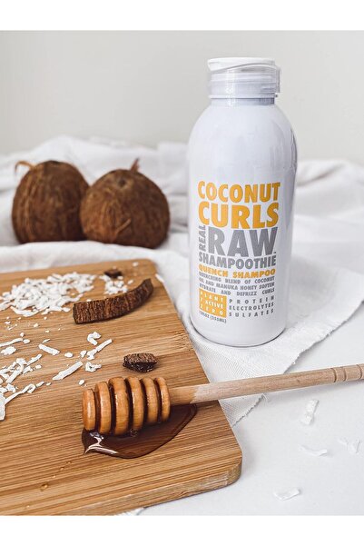 Real Raw Coconut Shampoo - Hydrate, Enhance, Define Curls - Defrizz and Detangle 12 Fl Oz