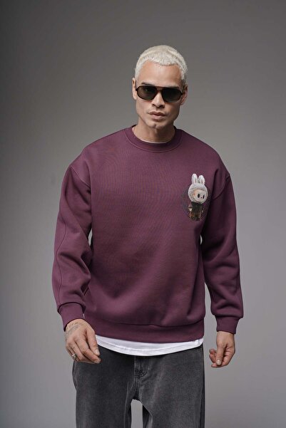 Butik Trend Biz Oversized Kesim Labubu Printed Unisex Sweatshirt