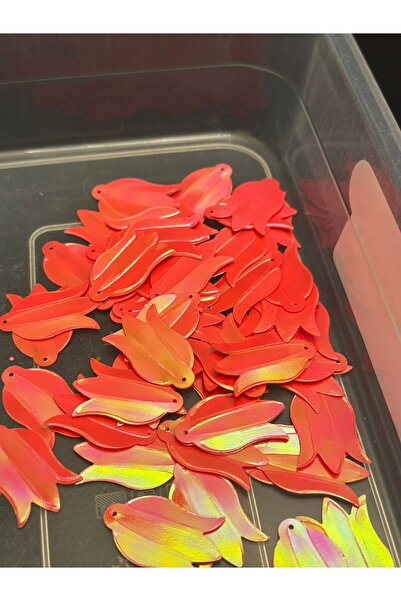 Gönülden Tasarım 50 броя 3 см лазерно изрязани лалета за чанта, оранжеви