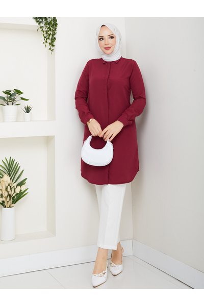 Wual giyim قميص FIRSAT TERİKOTON ذو أزرار مخفية