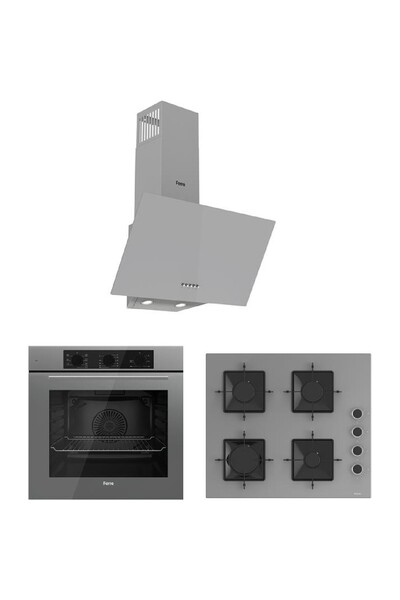 Ferre Flowart Serisi (QBL62CPR-SS208-D088) Ankastre Set