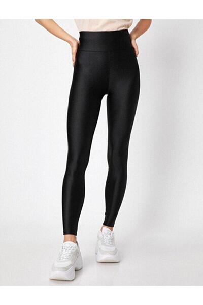 Tusebu High Waist Shiny Black Shaping / Sculpting Stretch Fabric Sports Women Leggings