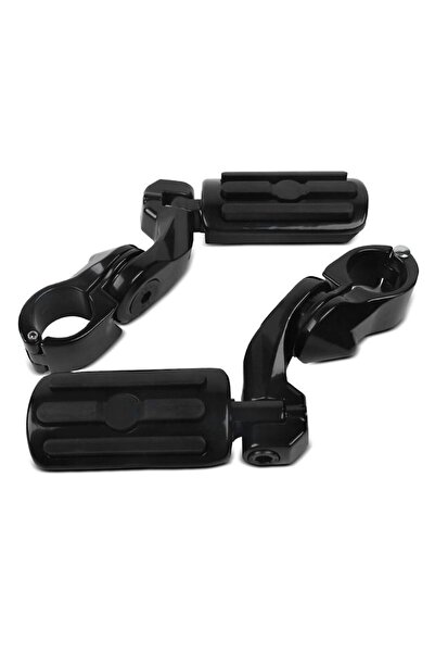 ZOCO BODY FIT Pedale pentru motocicletă ZocoMoto CF1 (2 bucăți), cu suport pentru bara de protecție de 32 mm, universale, negre
