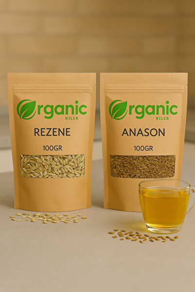 Organik Kiler Rezene & Anason Doğal Bitki Çayı Seti 2’li 100GR | Sindirimi Rahatlatan Bitki Çayı Seti