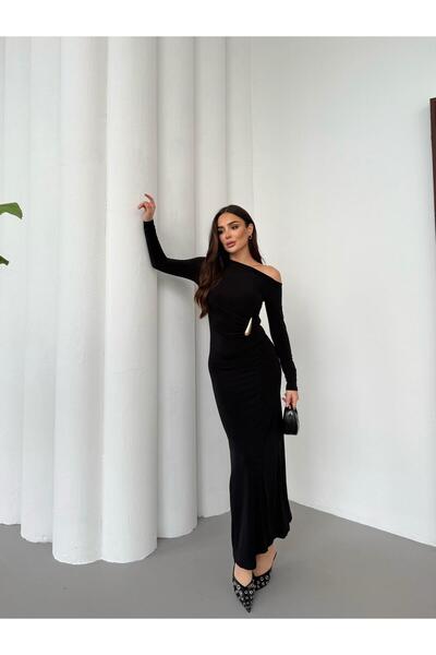 Rabi Shine Boat Neck Drop Sleeve Dress