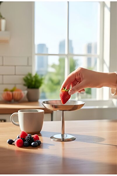 Angola Panda Tall stainless steel bowls, suitable for serving snacks, desserts, and sweets. 11.5*10.5