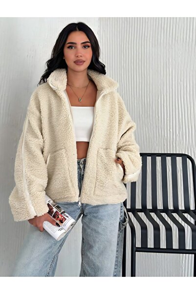 Noa Noa Μπουφάν με φερμουάρ διακοσμητικό ρέλι βελούδινο