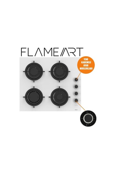 Ferre Steamart-Fryart-Sılentart Serisi Beyaz Set (CS206-FA + QEP63CB +D078-SA) - Emaye Izgara