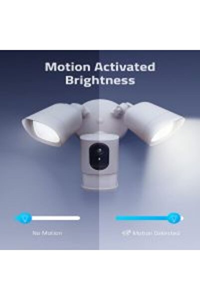 eufy 2K Security Camera with Dual 2500 Lumen Built-in Spotlights - White