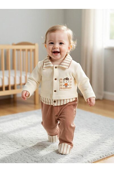 AGUBUBU SÜVETER GÖRÜNÜMLÜ ERKEK BEBEK TULUM