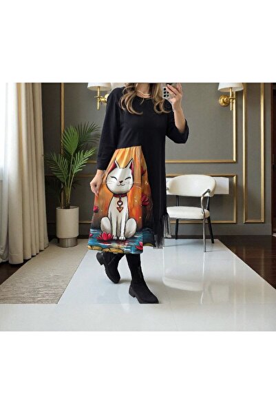 GLAMSI Elegant fantasy dress with 3D details and lace