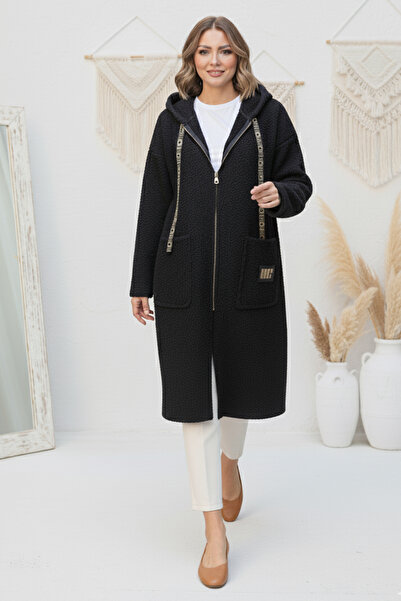 benguen Zippered Plush Cap Z4739 Black