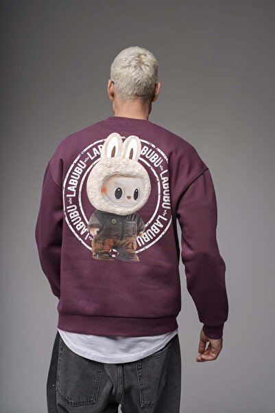Butik Trend Biz Oversized Kesim Labubu Printed Unisex Sweatshirt