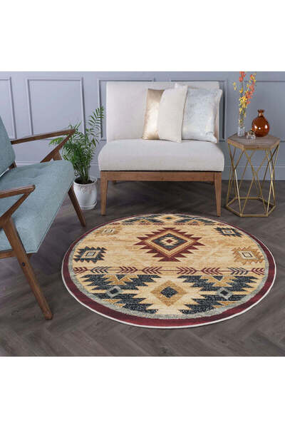 Asi Home Rug 499, 100 x 100 cm, Cotton/Polyester, Cream