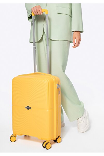 Wittchen Man Small Suitcase made of polypropylene with circles yellow yellow polypropylene