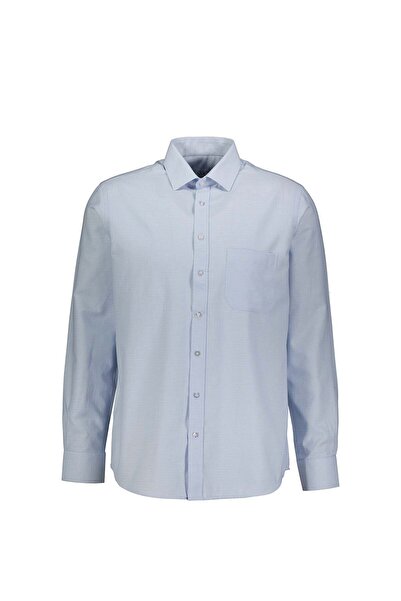 SÜVARİ Armürlü Regular Buz Mavisi Erkek Gömlek Gm2025300030