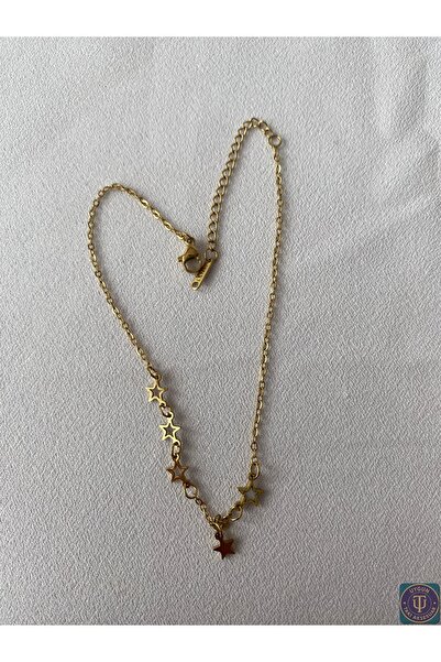 uyguntakıaksesuar خلخال من الفولاذ المقاوم للصدأ باللون الذهبي مع شكل نجمة - ...