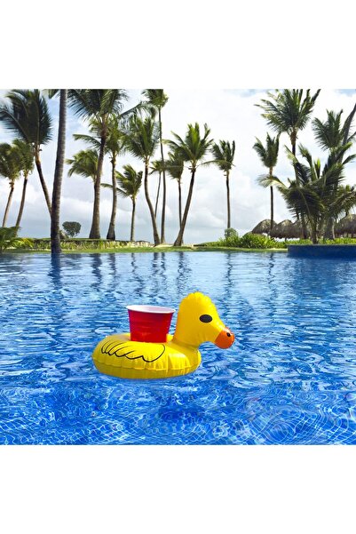 Boldy Duck Cup Holder Inflatable -Floating Drink Holder-Duck Cup Holder-Inflatable Sea Cup Holder-Cup Holder