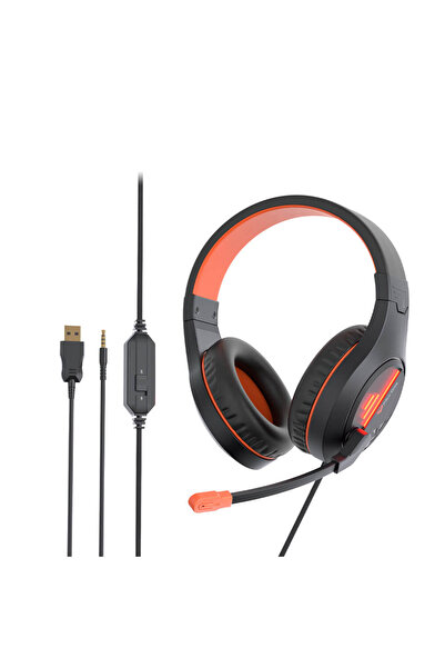 MeeTion HP021 Gaming Headset, 3D Sound, Lighting, Black