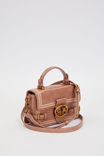 Levidor Khaki double belt view handbag