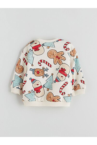 LC Waikiki Lcw Baby New Year's Themed Baby Boy Sweatshirt and Sweatpants