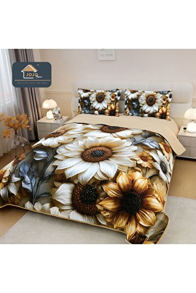 JOJO HOME 5D print duvet cover 220x240cm + 2 pillowcases 50x70cm, Sunflower