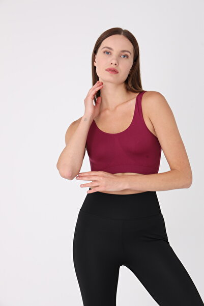 Serena Bustieră lejeră bordo cu bretele late – fără push-up