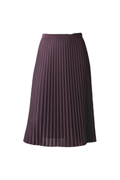EREN STYLE Pleated Cotton Woven Viscose Winter Skirt(95 cm)