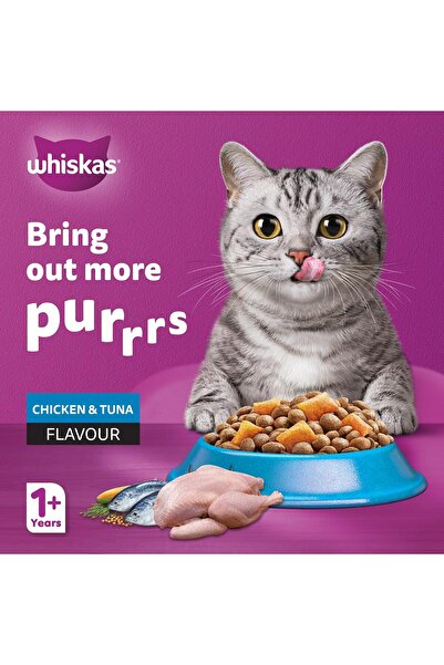 Whiskas Dry Cat Food Hairball Control with Chicken & Tuna, 1.1 kg
