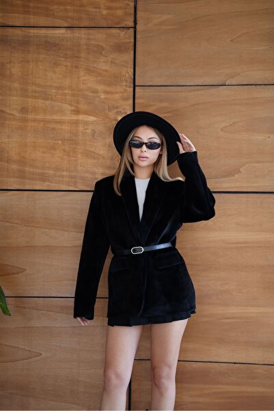 Bak'ap Premium Trend Belted Short Cashmere Blazer Jacket