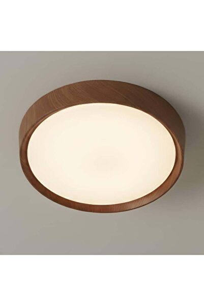 ACCEPT Round LED Light with Wooden Frame - 40 cm Diameter, 3 Lighting Modes