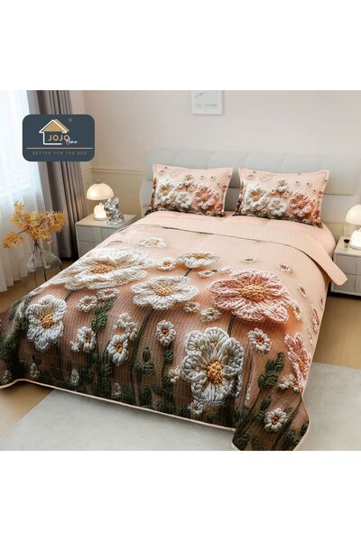 JOJO HOME 5D print duvet cover 220x240cm + 2 pillowcases 50x70cm, Flower field
