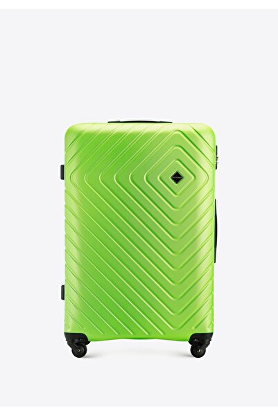Wittchen Set de valiză bărbătească din ABS cu relief geometric, verde lime, ABS verde lime