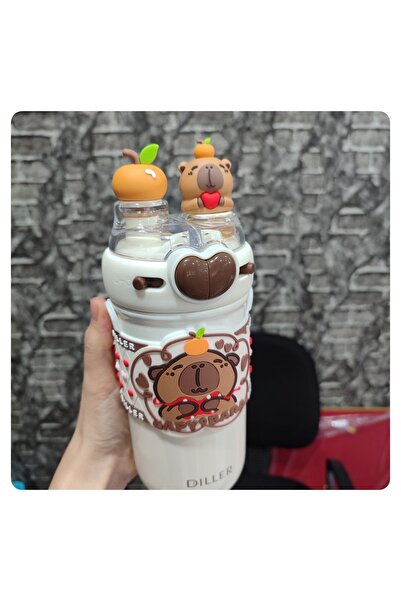 senacacollection Diller Çelik Termos Matara Çift İçim 520 ml