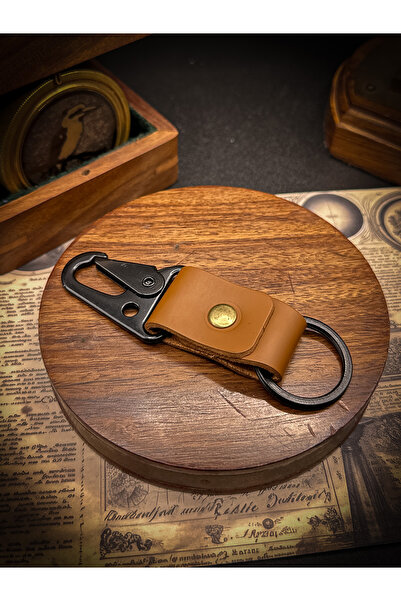 kooka leathercraft First Class Genuine Leather Keychain with Hook