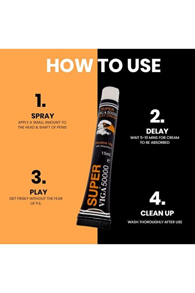 Viga Super 50000 Cream for Premature Ejaculation, 15 ml