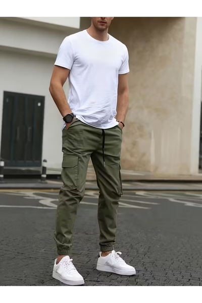 VIKUNYA Чоловічі джоггери з якісної бавовни з боковими кишенями