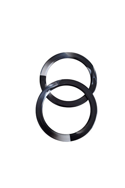 Nildenhobim Bag Handle for Knitted Bags - Diameter: 12.cm (Black - Gray Color)