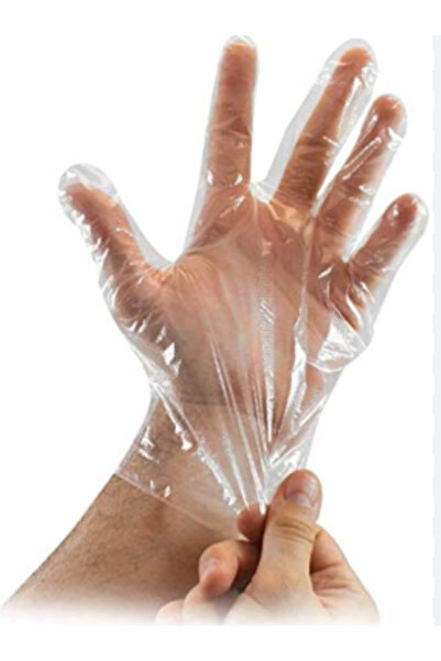 CİCİAMBALAJ 100'lü Poşet Eldiven, Şeffaf Eldiven 10 paket (10pkx100 adet =1000 adet)