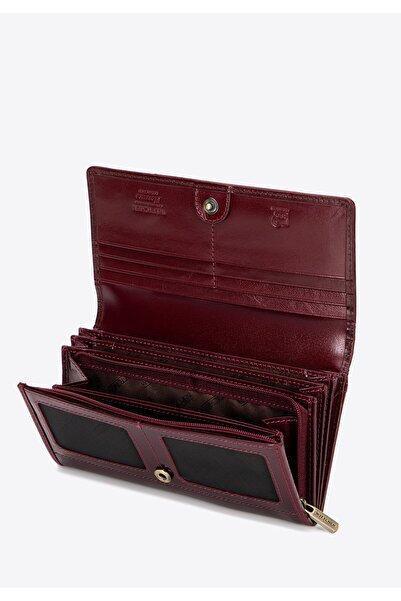 Wittchen Women's patent leather wallet, oblong, burgundy, burgundy, leather