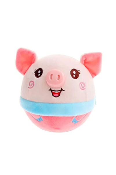 Krista Jucărie interactivă de pluș purceluș, 13 cm, cu sunete și funcție de săritură, USB