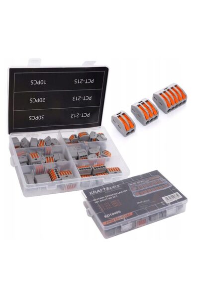 Kraft Set of 60 quick electrical connectors, clip terminals, PCT-212, PCT-213...