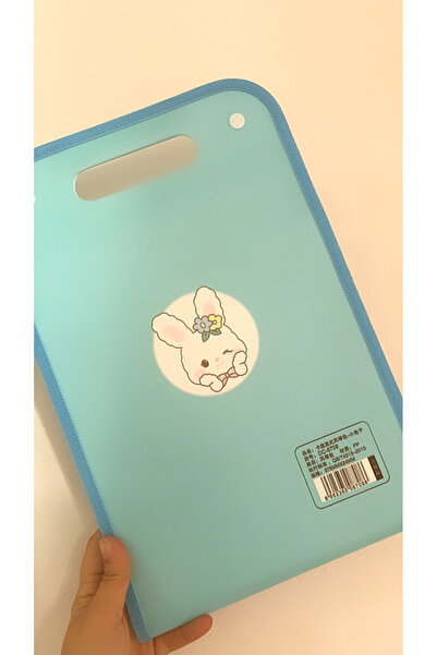 synshop Kawaii Rabbit Rainbow 13-Compartment A4 Size Test Paper Storage Snap Fastener Large Capacity File Bag