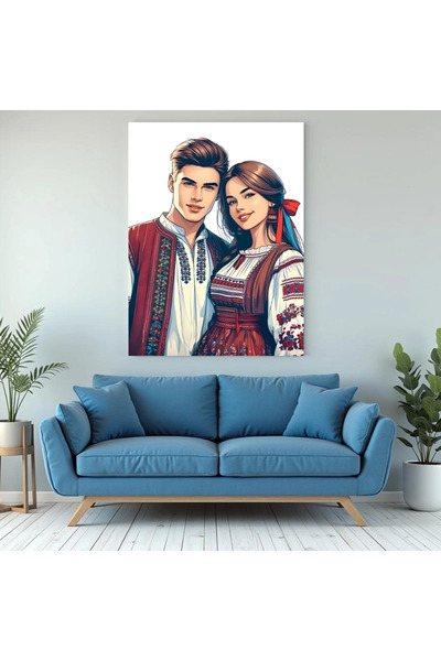 Printees Tablou - Portrete de români - Canvas pe șasiu - 40x30 cm