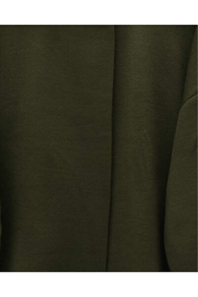 Modamorfo Double Button Casual Knitwear Poncho - Khaki