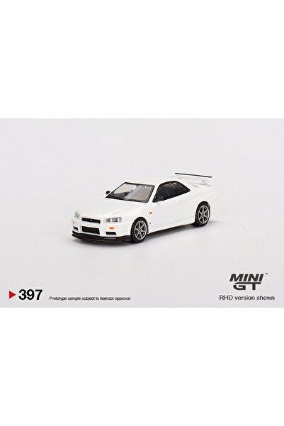 mini gt Macheta auto NISSAN Skyline GT-R R34 White 1:64 MGT397