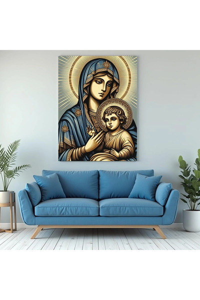 Printees Tablou - Maica Sfântă cu Pruncul - Canvas pe șasiu - 40x30 cm