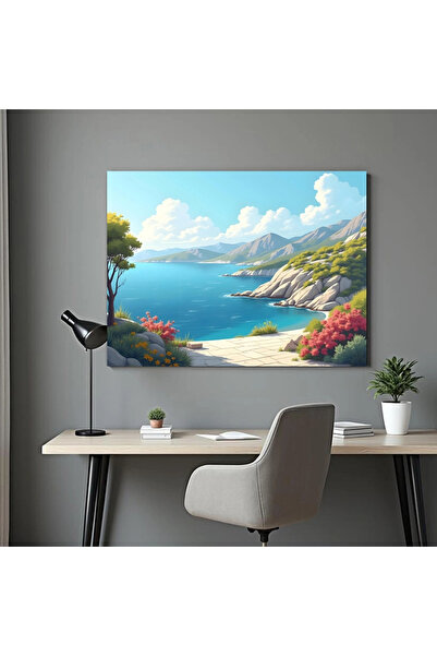 Printees Tablou - Peisaj la mare - Canvas pe șasiu - 40x30 cm