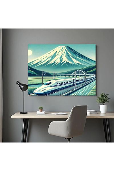 Printees Painting Drawing Shikansen at Fuji
